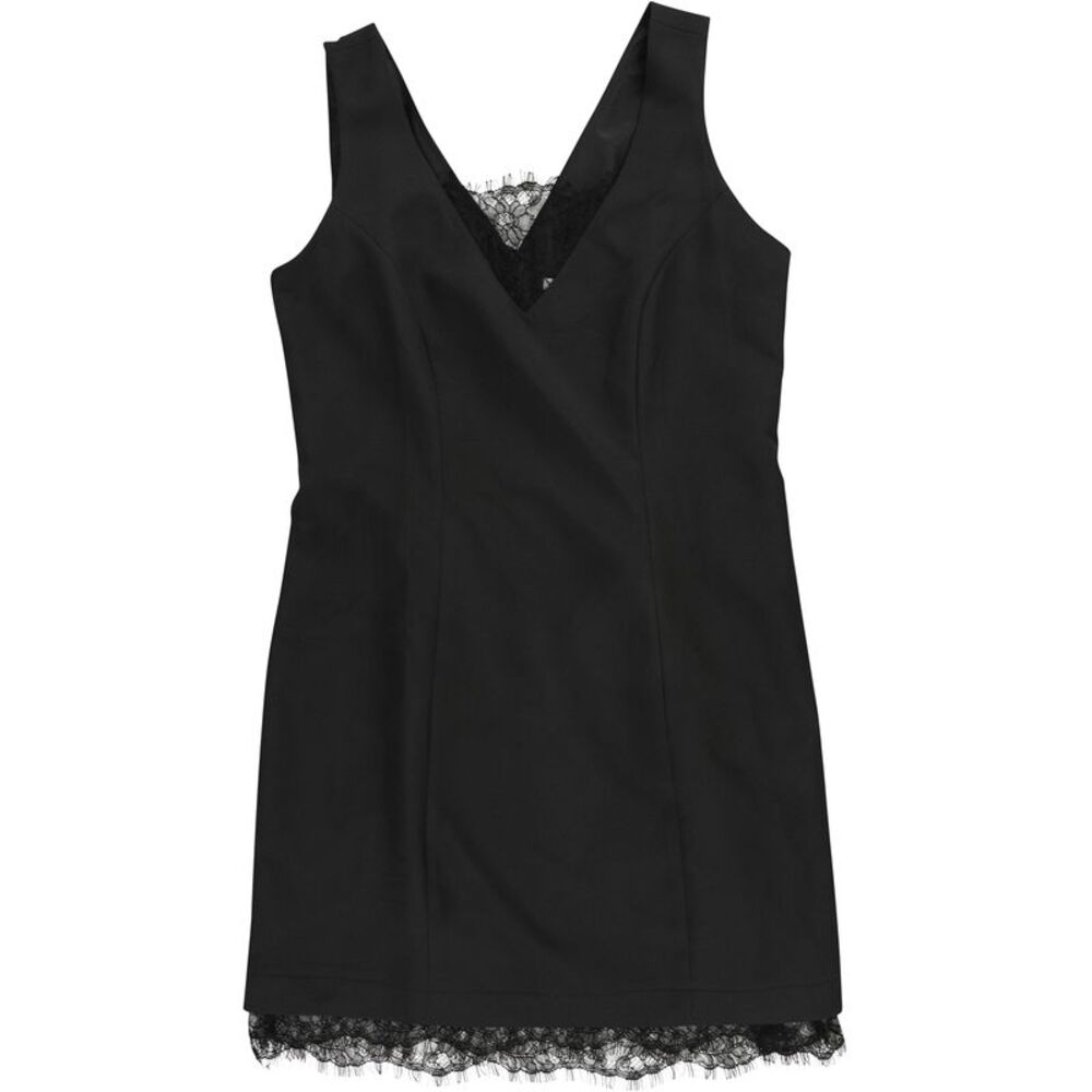 Bar III Black Strapless Lace-Trim Sheath Dress